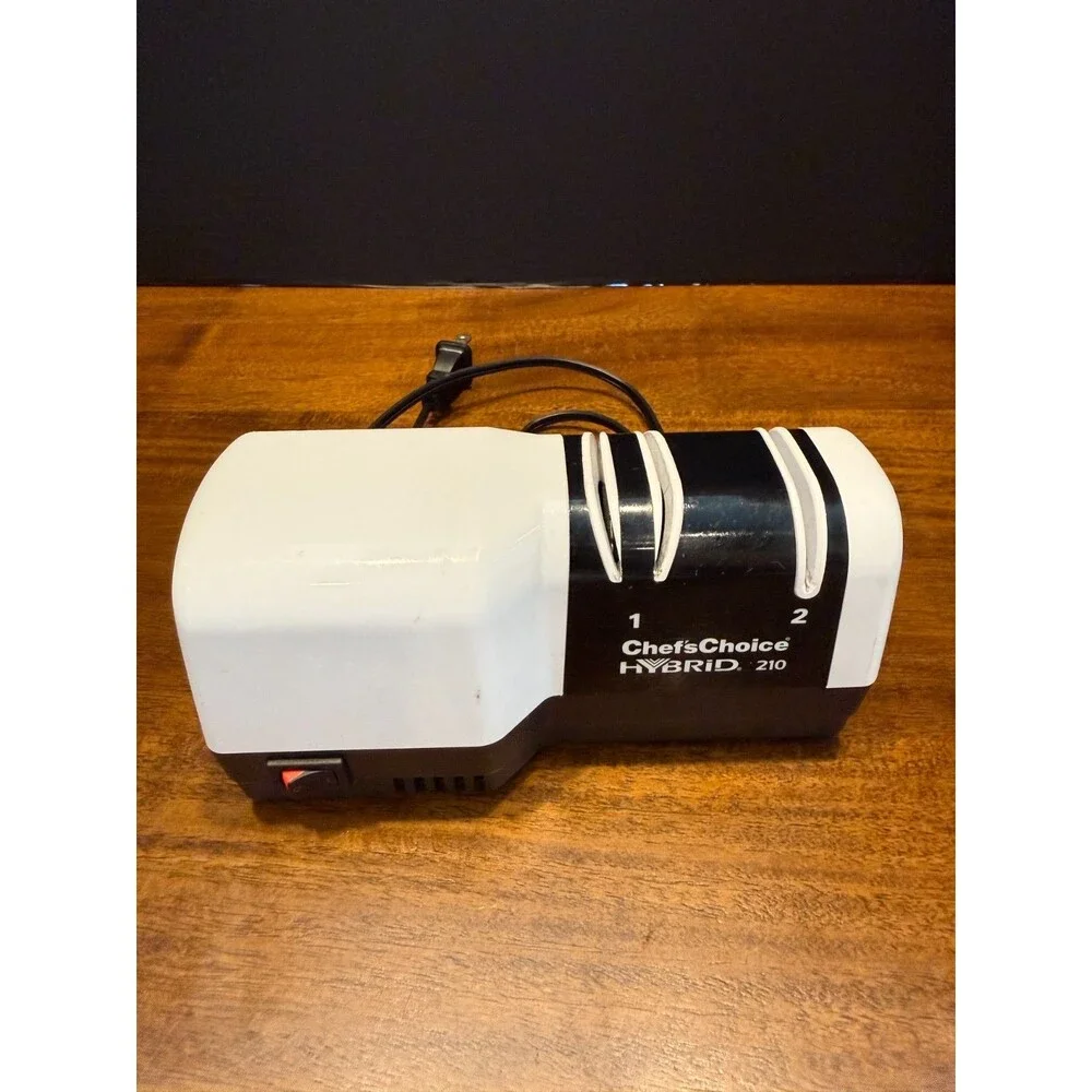 Chef's Choice Hybrid 210 Electric Knife Sharpener White Black